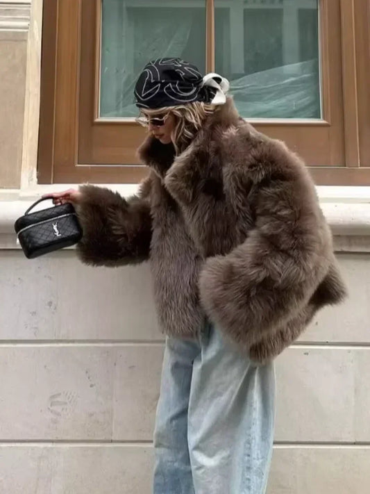 Elegance World – Luxe Short Fur Jacket