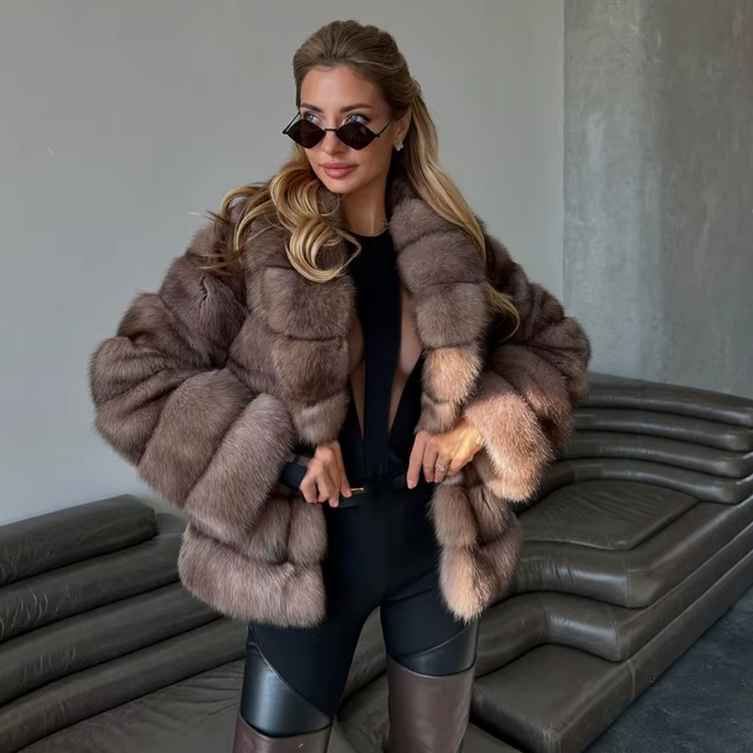 Elegance World – Glam Fluffy Fur Jacket
