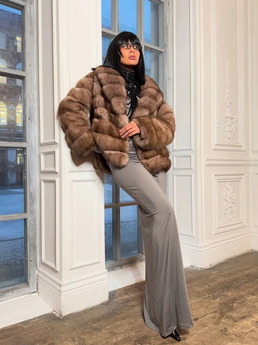 Elegance World – Glam Fluffy Fur Jacket