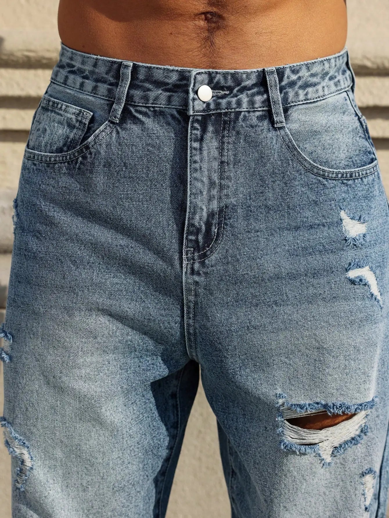 Elegance World – Distressed Denim Jeans