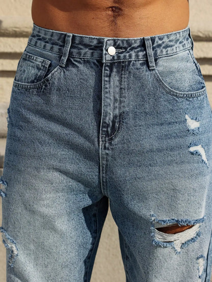 Elegance World – Distressed Denim Jeans