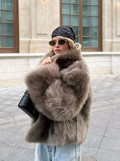 Elegance World – Luxe Short Fur Jacket