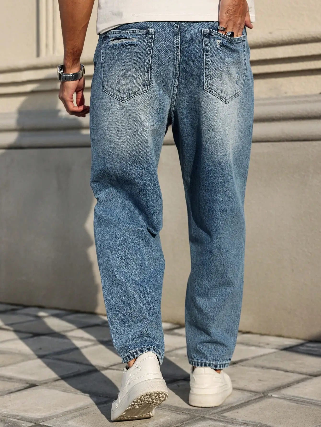 Elegance World – Distressed Denim Jeans