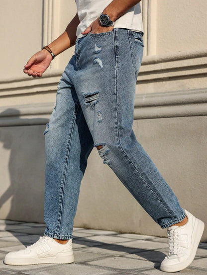 Elegance World – Distressed Denim Jeans