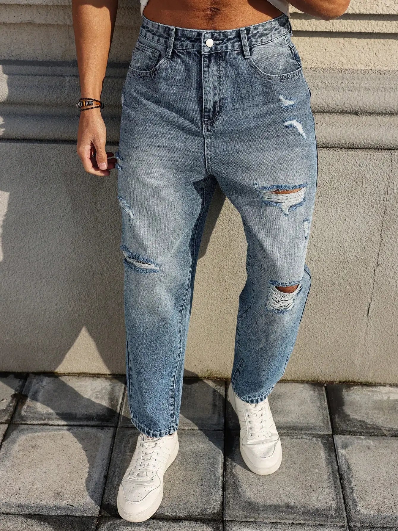 Elegance World – Distressed Denim Jeans
