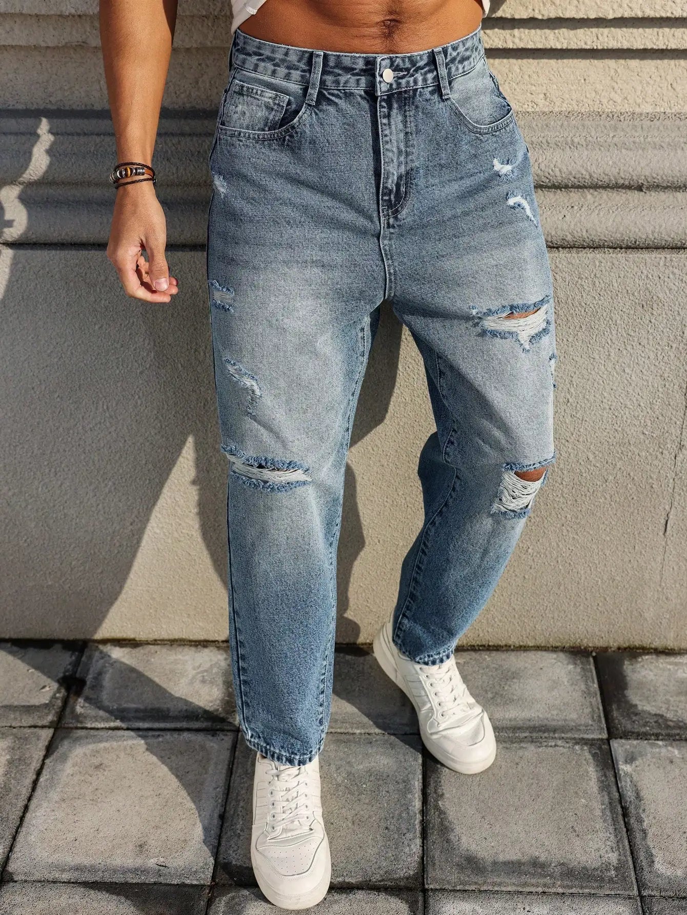 Elegance World – Distressed Denim Jeans