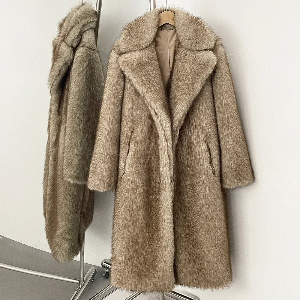 Elegance World – Premium Fur Trim Overcoat