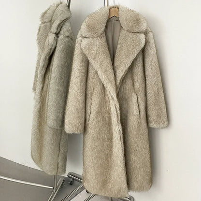 Elegance World – Premium Fur Trim Overcoat