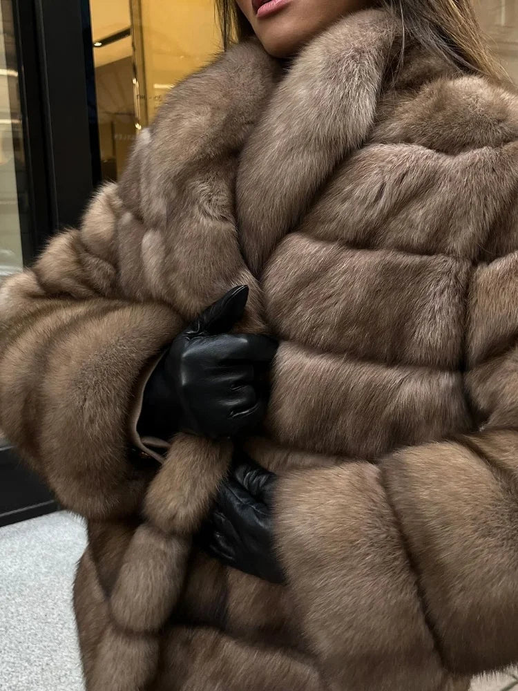 Elegance World – Glam Fluffy Fur Jacket